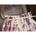 Angie Tie Dye Shorts Smocked Waist Rayon Purple White Boho Festival New Photo 7