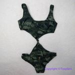 NEW Triya camo camouflage knotted detail one piece swimsuit, size XS Green Photo 6