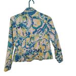 Coldwater Creek  Size PS Petite Small Yellow Blue Green WaterColor Blazer Jacket Photo 1