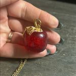 Avon Elegant Red Apple Pendant Necklace Photo 1