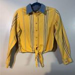 Vintage women’s roper western cropped button up collared long sleeve size medium Yellow Photo 0