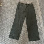 Talbots  Cotton Linen Drawstring Pant in Green Size 6 Photo 1