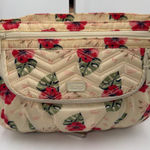 Lug Mambo Crossbody Bag Floral Print Beige Red Tropical Adjustable Strap Photo 0