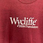 Wycliffe Bible Translators ruby red short sleeved women's shirt size small Photo 2