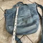 Latico Bianca Distressed Blue Leather Hobo Shoulder Bag Purse with Front Pocket Photo 9