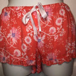 Bobbie Brooks Floral Ruffle Sleep Shorts Sz M (8/10) White Size M Photo 0