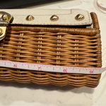 Michael Kors  Vanilla Santorini Clutch - Wicker, Ivory Leather, Golden Hardware Photo 13