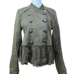 Free People  y2k women’s army green peplum utility blazer Xs Photo 7