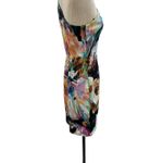 Black Halo Yara Cocktail Dress One Shoulder Colorful Abstract Print Size 4 Photo 8