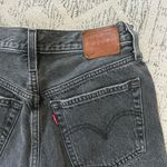 Levi's  501 High-Rise Cut-Off Raw Hem Jean Shorts in Washed Black Photo 3