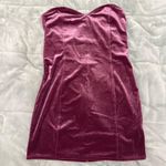 Urban Outfitters  Velvet Mini Dress Pink Purple Strapless Photo 2