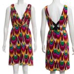 Alice + Olivia Colorful V-Neck Dress Size 6 Photo 1