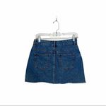 ASOS 100% Cotton Dark Wash Frayed Hem Micro Mini Denim Skirt Photo 4