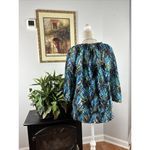 AGB Women Blouse 3/4 Sleeve Lace Key whole Round Neck Lined Elastic Neck Hem Size M Photo 3