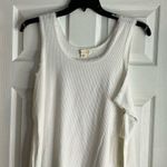 Paper + Tee White Ribbed Tank Top Photo 0
