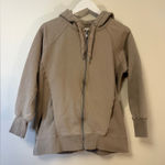 Seraphine Hoodie Jacket Taupe Maternity Nursing Zip Photo 0