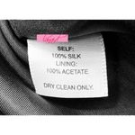 White House | Black Market WHBM Textured Silk Dress Black A-Line Belt V-Neck Ruched Knee-Length Sleeveless Photo 8