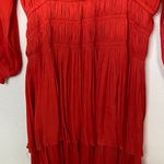 Chic Red Mini Dress with Tiered Skirt Photo 4