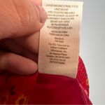 Free People  Babydoll Mini Dress Red Floral Long Sleeve Lined Size 4 Photo 12