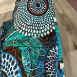 Retro Watcher Psychedelic 70s Cotton Low Rise Flare Pants Y2K Blue Festival 34 Size M Photo 3