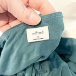 Wilfred Aritzia Lydia Square Neck Long Sleeve Ruched Top Green XS Photo 1