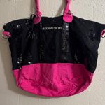 Victoria's Secret  Black and Pink Sequin Tote Photo 1