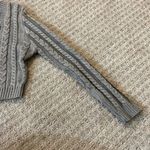 Love Tree Gray Cropped V-Neck Knit Sweater Photo 3