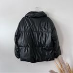 NVLT black‎ faux leather puffer coat Size M Photo 5