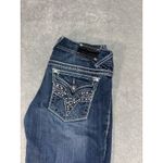 Vigoss jeans rhinestone back pocket jeans y2k low Rise Flap Pocket Size 32x32** Photo 1