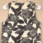 J.Crew  Women’s Floral Print Orange Rhinestones Split Neck Sleeveless Blouse Photo 5