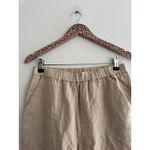 Quince  NWT 100% European Linen Pants in Driftwood Tan Size Small Photo 4