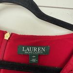 Lauren Ralph Lauren Women’s 4P Red Lace Vneck Short Sleeve Dress Photo 1