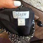 J.Crew Black and White Ruffled Mandarin Collar Blouse Photo 5