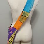 Colorful boho razor cut crossbody sling cotton bag Photo 5