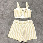 None Denim Striped Set Photo 2