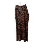 Animal Print Knit Wrap Scarf Brown Black OS Photo 3