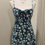 Forever 21 Teal Green & White Ditsy Floral Print Sleeveless Mini Dress - S Photo 13