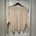 Liv Milano Size M Pale Pink Boat Neck Ribbon Beaded Embellished Sleeve Knit Top Size M Photo 8