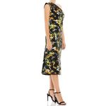 Mac Duggal | FLORAL PRINT DRAPED ONE SHOULDER MIDI DRESS 55630 Photo 5
