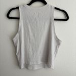 Hollister  White Ribbed High Neck Tank Top Sleeveless Casual‎ Basic Fitted Photo 7