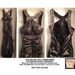 Metallic Grey Prom Dress Gray Size 4 Photo 4