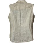 Foxcroft  Ivory 100% Linen Fitted Fit Cottagecore Granola Girl Summer Vest 6P Photo 5