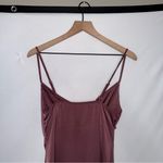 Cider Swoop Neck‎ Mauve Slip Dress Long Evening Wear Lingerie Button Up Photo 8