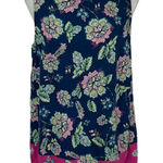J Jill Floral Blouse Medium Sleeveless Cottagecore Coastal Grandmother Photo 0