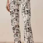 Reformation  Comic Newsprint High Rise Straight Long Jeans Size 24 Photo 0