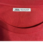 ZARA  Short-Sleeved Sweater Size Small Lightweight Red Pink Layering Piece Photo 2