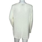 Wooden Ships Sweater Womens XSmall White Red Heart Open Knit Scoop Neck Breezy Photo 3