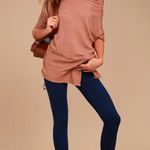 Free People  Londontown Thermal Top Rust Terra Cotta XS Off Shoulder Photo 1