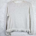 Lou & grey  Women's Fringed Hem Wool Blend Sweater Photo 2
