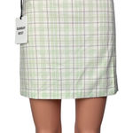Aritzia NEW Sunday Best Tatiana Lola Green Plaid Slit Straight Mini Skirt Size 2 Photo 0